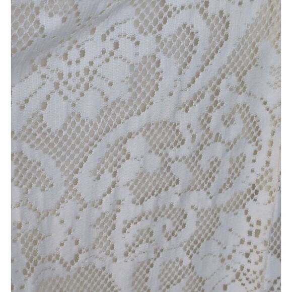 Vintage 1960s Lace Maxi‎ Dress Gown XS Romantic Cottagecore Boho Bridal Retro - Picture 4 of 6